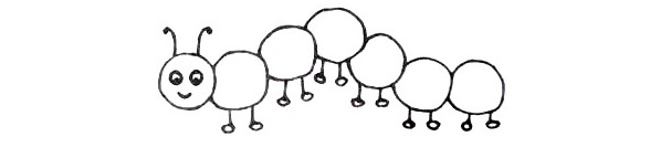 Caterpillar Drawing Is Created In 6 Easy Steps 6 Caterpillar-Drawing-5